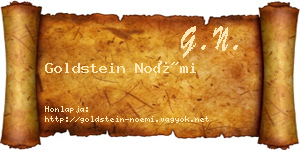 Goldstein Noémi névjegykártya